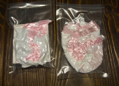 Celeste's Sheer Pink White Stockings Gloves and Lingerie from 'Celeste-in-Eleganti-Rano' Session