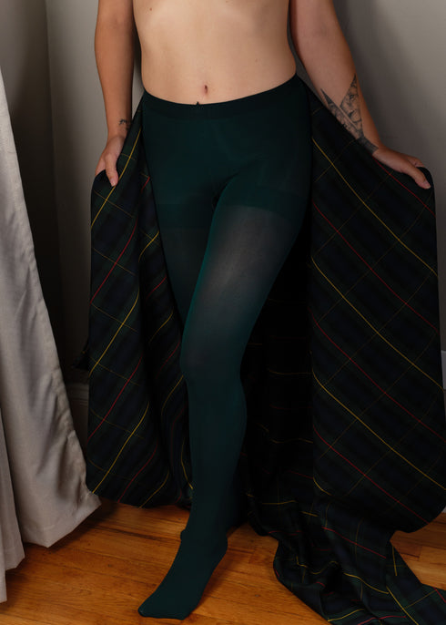 Celeste's Hunter Green Tights from the 'Celeste-in-Zelena' Session