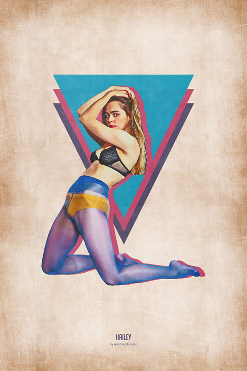 Hailey Blue Tights Poster