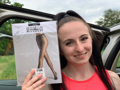 PANTYHOSE of IRENE 2019-06(2) Wolford Satin Touch 20 Blue