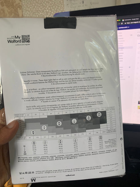 PANTYHOSE of IRENE 2019-06(2) Wolford Satin Touch 20 Blue