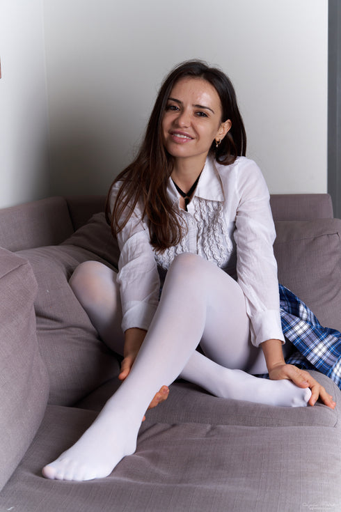 Lily's White Pantyhose from the 'Lily-in-Carouri' Session