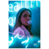 Neon Vibes Bubblegum Girl Poster