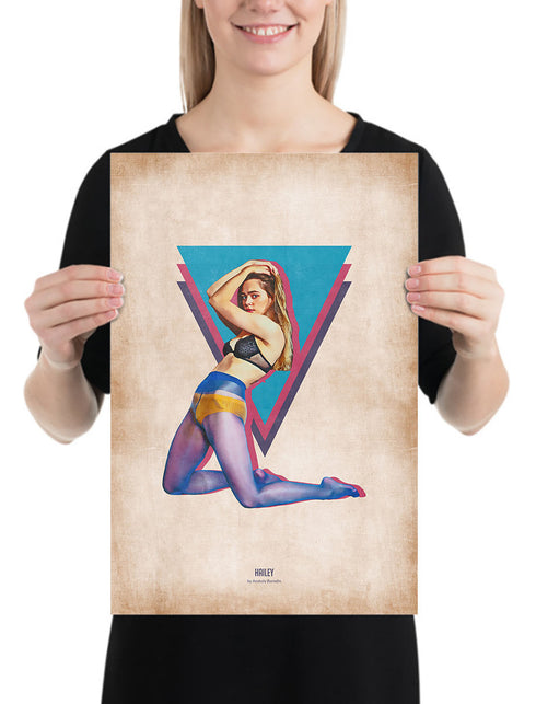 Hailey Blue Tights Poster
