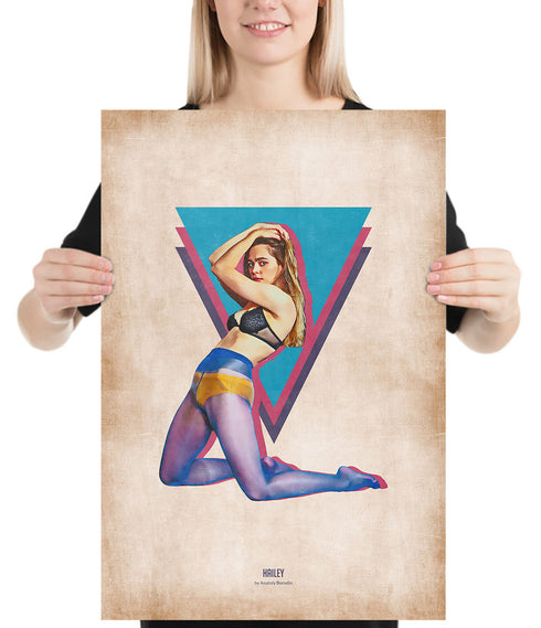 Hailey Blue Tights Poster