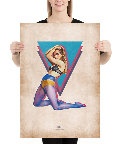 Hailey Blue Tights Poster