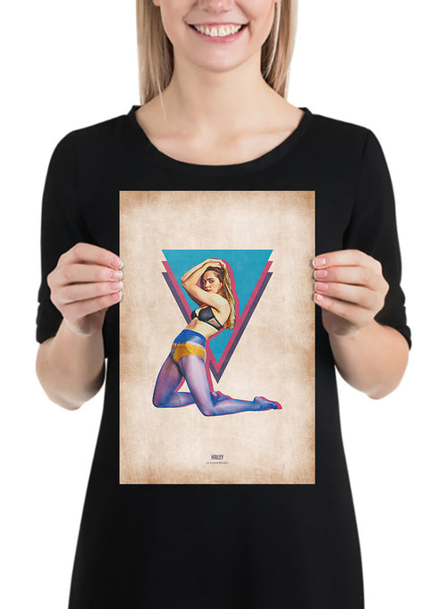 Hailey Blue Tights Poster