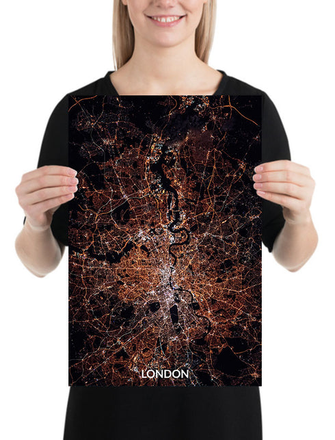 London At Night Poster