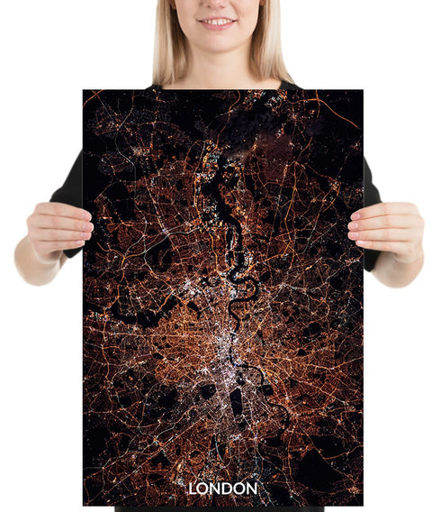 London At Night Poster