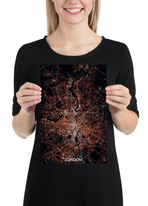 London At Night Poster