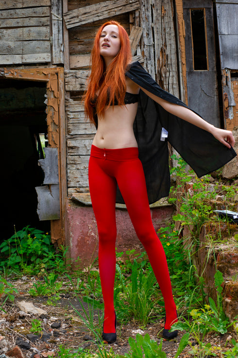 PANTYHOSE of DIANA 2018-07(2) RED OPAQUES