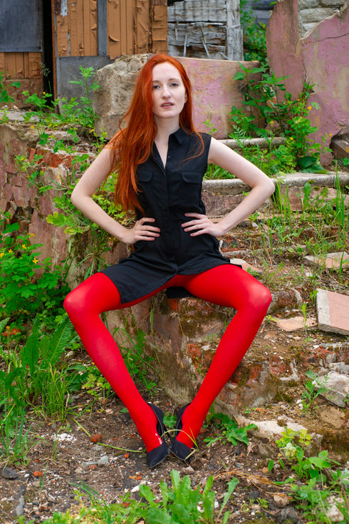 PANTYHOSE of DIANA 2018-07(2) RED OPAQUES
